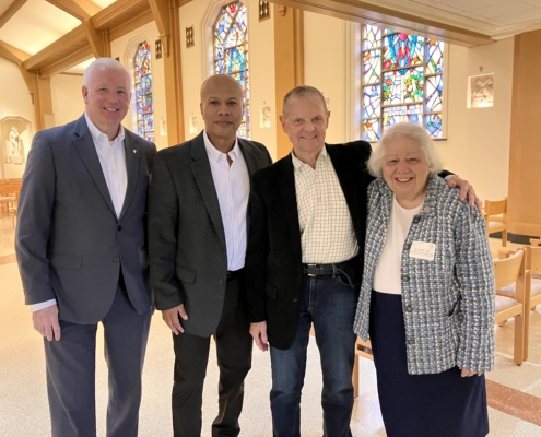 Mark, Michael, Tom Tyrrell and Sr. Judith Ann - Horizontal